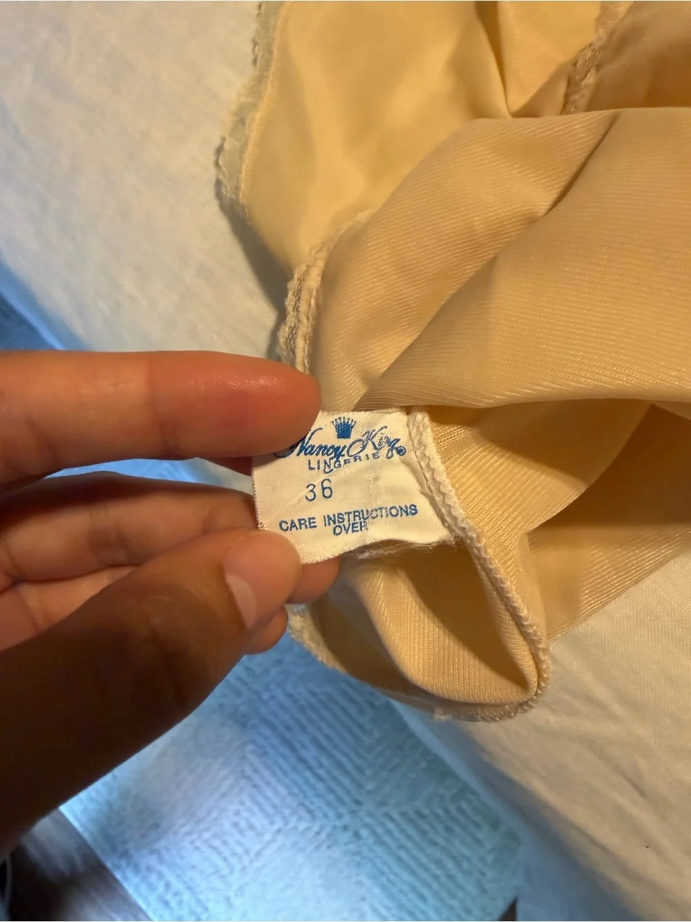 Vintage Nancy King Cream Satin Cami - Picture 4 of 5